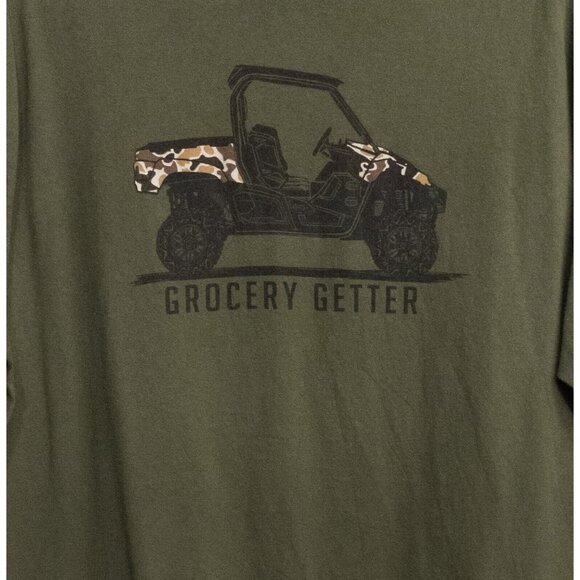 Delta Pro Weight Mens Green T Shirt Graphic Crew Neck Pullover Short Sleeve 2XL - Picture 3 of 7